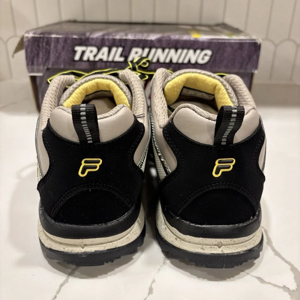 Fila Evergrand TR 21.5 Womens 9 Trail Running Shoes Gray/Black/Yellow New in Box
